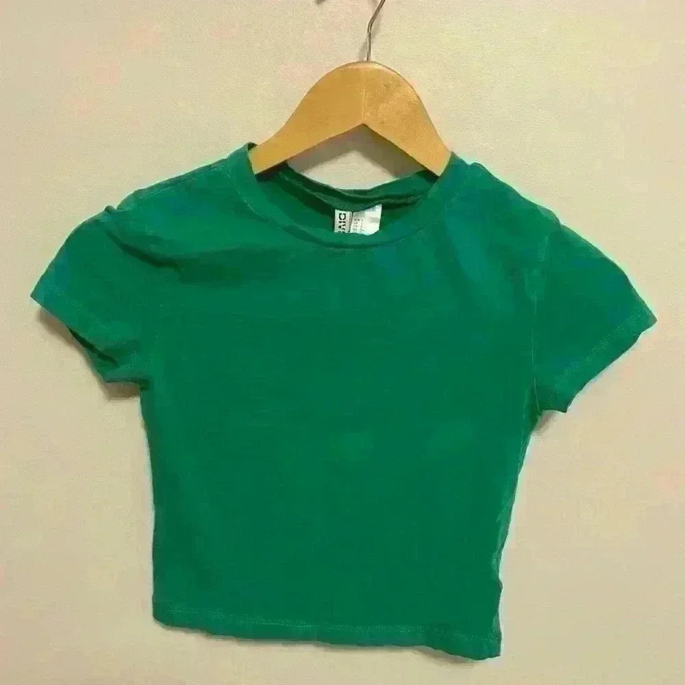 DIVIDED Green  Crop Tee